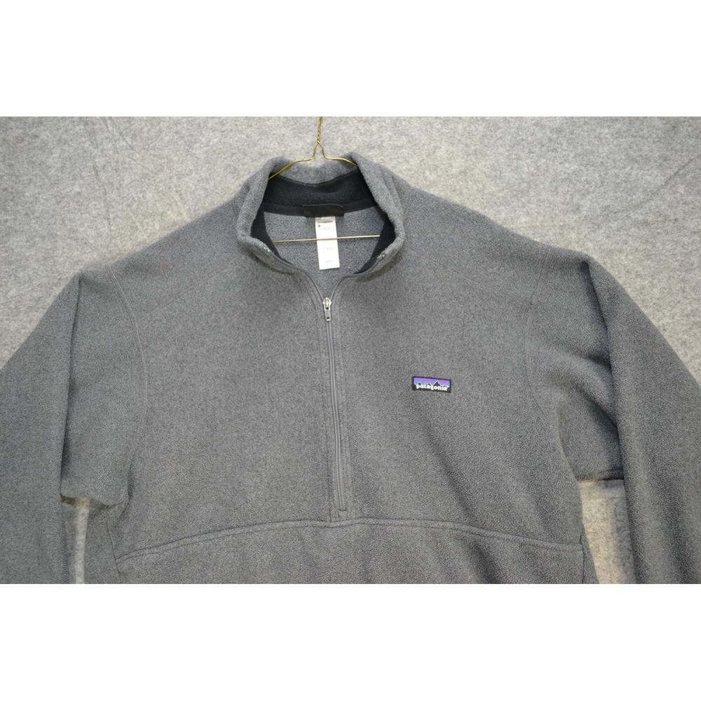 Patagonia Synchilla Fleece Pullover Mens Extra Large Gray 1/2 Zip‎ - USA Vintage - Picture 4 of 16